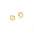 Aretes de botón circulares Mi tienda 2 Tiffany & Co 1837 en oro pulido con grabado icónico y diseño minimalista