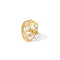 Anillo De Diseño Abstracto Con Perla Central